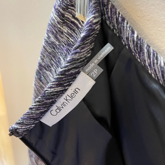 Calvin Klein 2P Tweed Skirt white/purple/grey/black - Picture 4 of 6
